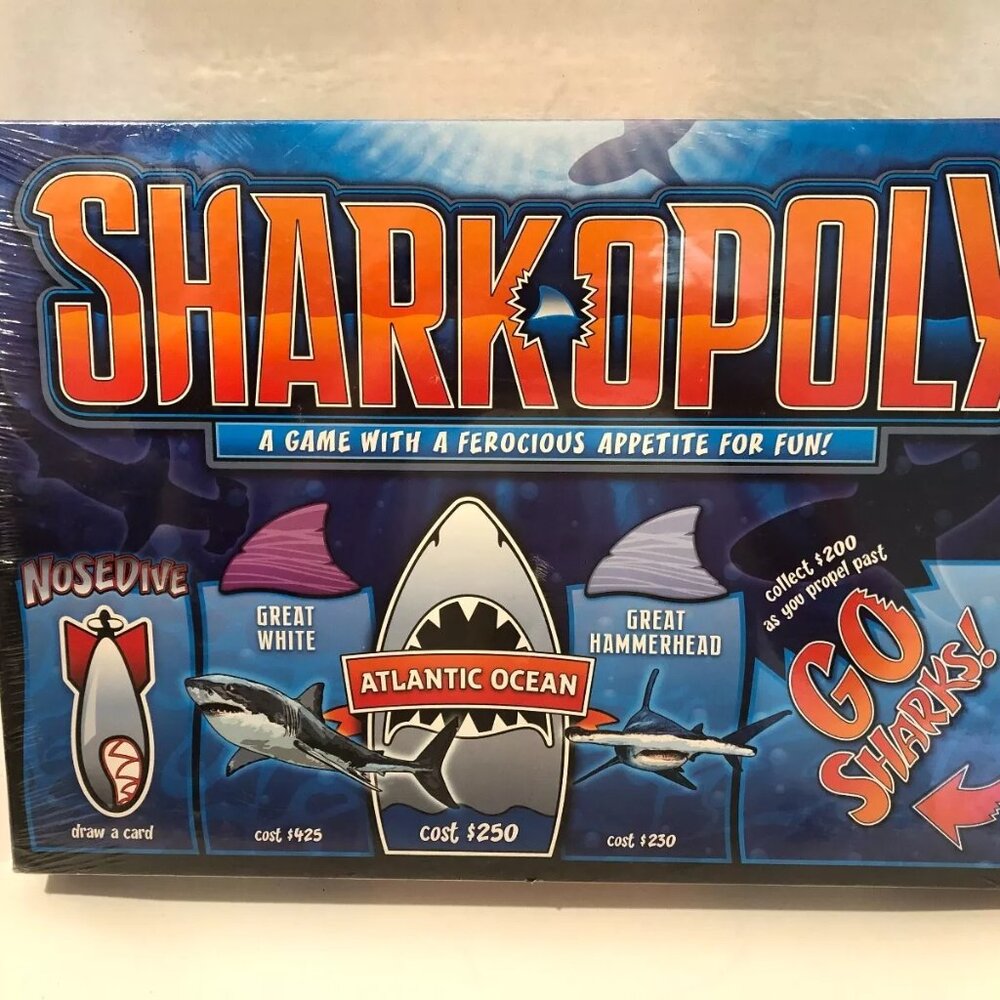 Shark Opoly Board Game (Shark Version Monopoly), New and Sealed